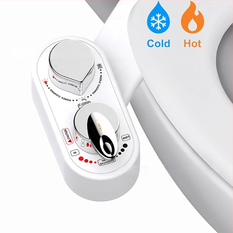 Forró- és hideg kettős permetezésű bidé tisztító, ultra vékony, elektromos áram nélkül, egyszerű telepítés, 136-200 mm lyukköz, modell 2110, ABS anyag