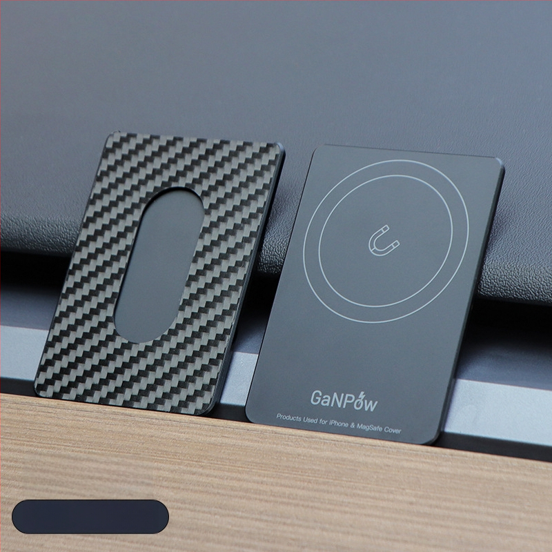 GaNPow Szénszálas kártyatartó MagSafe-kel iPhone-hoz, ultra vékony, erős mágneses rögzítés