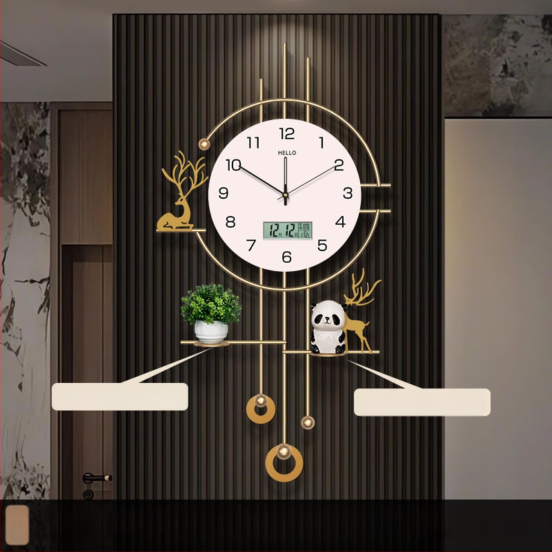 Ρολόι τοίχου, μοντέρνο ορθογώνιο περίβλημα από σίδερο, μπαταριοκίνητο, κίνηση Seiko με sweep-second, αναλογικός δείκτης, για σαλόνι