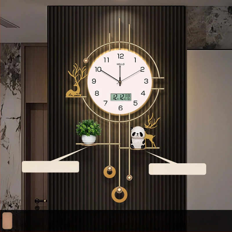 Ρολόι τοίχου, μοντέρνο ορθογώνιο περίβλημα από σίδερο, μπαταριοκίνητο, κίνηση Seiko με sweep-second, αναλογικός δείκτης, για σαλόνι