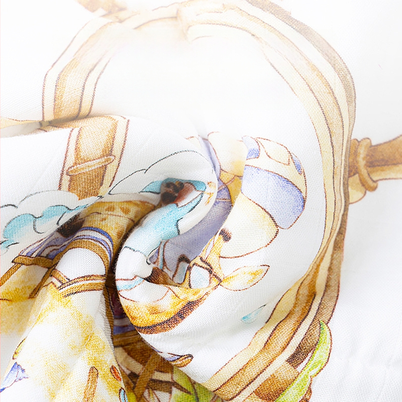 Βρεφική τετράγωνη πετσέτα από ίνες μπαμπού, σχέδιο καρτούν με χειρόγραφο μοτίβο, απορροφητική για μωρά και παιδιά 0–6 ετών