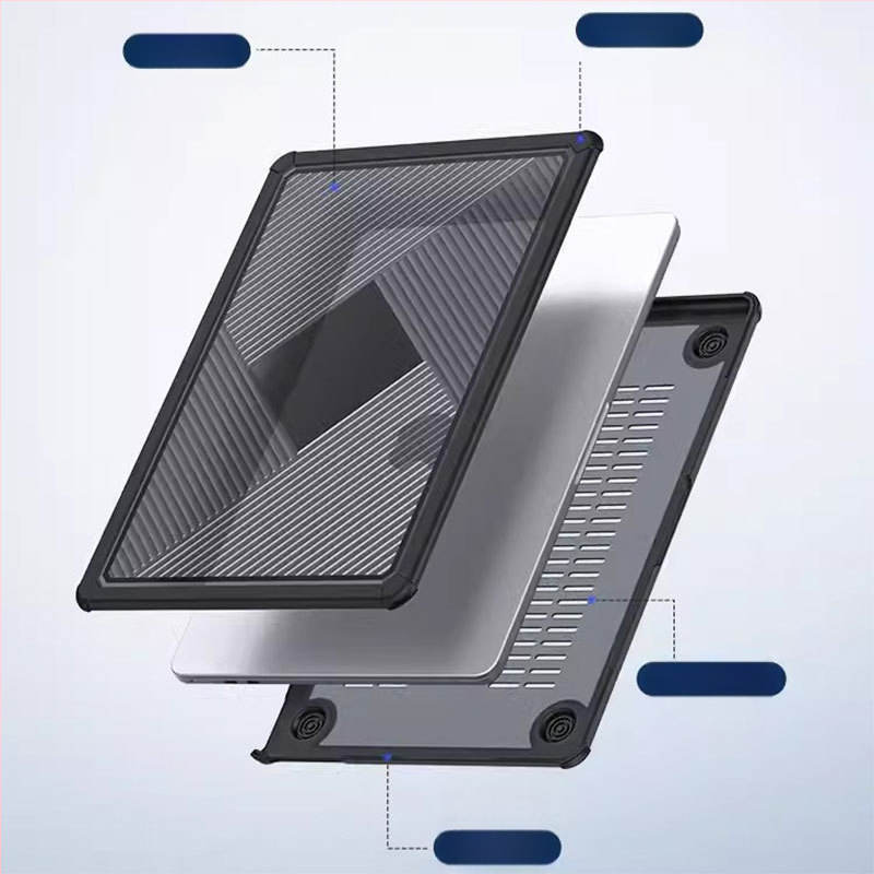 Θήκη προστασίας MacBook Pro 14, PC+TPU, με έγχυση, NOVEL, συμβατή με A2442/A2779/A2918/A2992