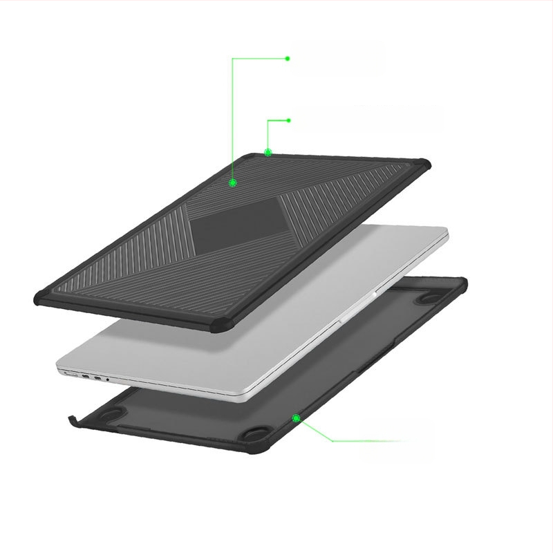 Θωρακισμένο περίβλημα για MacBook Air 13.6 (A2681/A3113/A3240) – Υλικό TPU+PC, Κατασκευή με έγχυση, Αντι-πτώσεις, Ανθεκτικό σε γρατζουνιές, Αντι-δακτυλικά αποτυπώματα