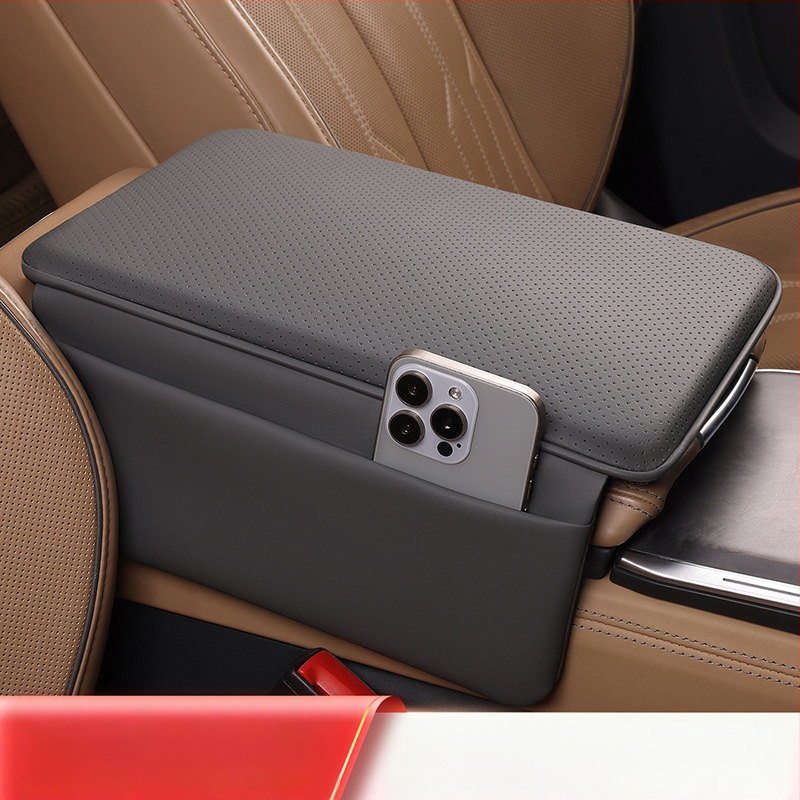 Perne pentru cotiera auto – centru de depozitare, piele; universal; personalizabil