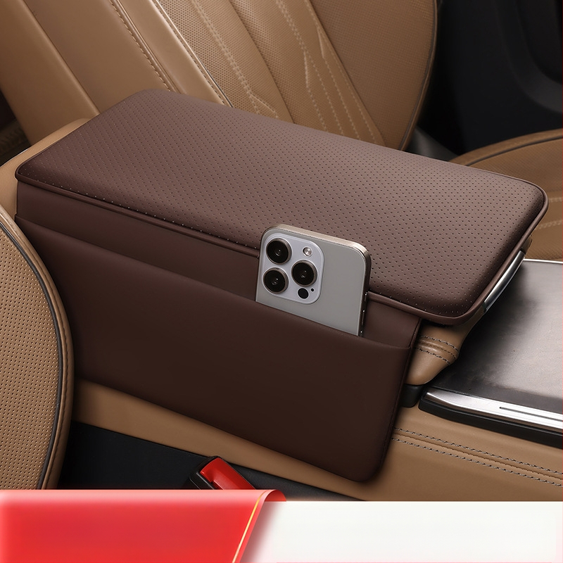 Perne pentru cotiera auto – centru de depozitare, piele; universal; personalizabil