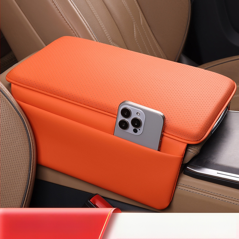 Perne pentru cotiera auto – centru de depozitare, piele; universal; personalizabil