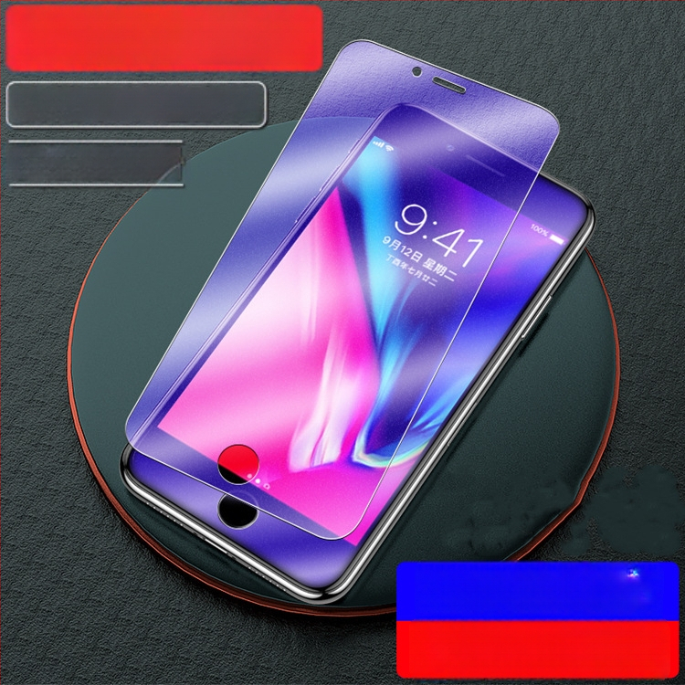 Kaljeno staklo zaštitnik zaslona za iPhone 8, iPhone 7 Plus, 6 Plus i 6s Plus – mat i ogledni završetak, anti otisci prstiju, anti plava svjetlost, HD prozirnost, samopopravljajući