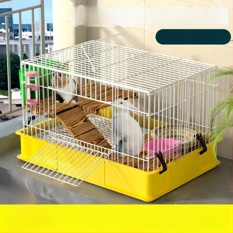 Ξύλινο κλουβί για κουνέλους για οικιακή χρήση, πολυτελής σχεδιασμός, αντι-ούρηση, φωλιά κατοικίδιων