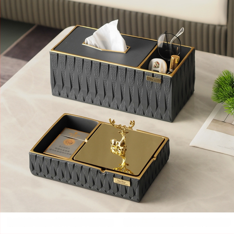 Пепелник с капак - Смола, модерен минималистичен стил, многократно използваем (Материал: Смола; Стил: Модерен минимализъм; Бранд: Aizhi; Кутия: 10 бр)