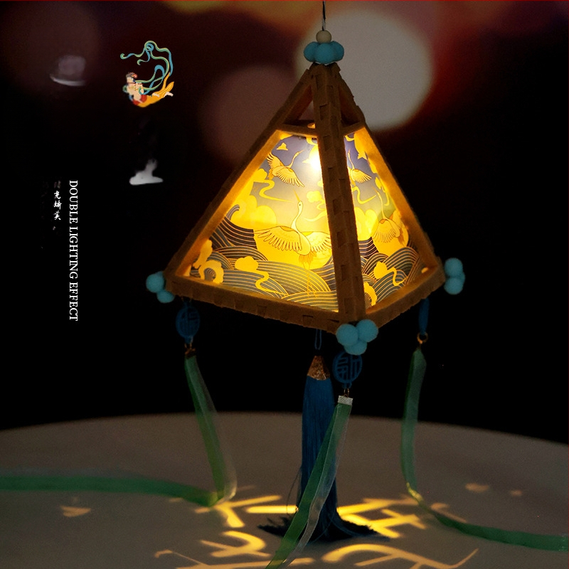 DIY τρίγωνος φανοστάτης με καρτούν-κινεζικό κλασικό στυλ και πάνελ απορρόφησης ήχου; κατασκευή μηχανική και χειροτεχνία