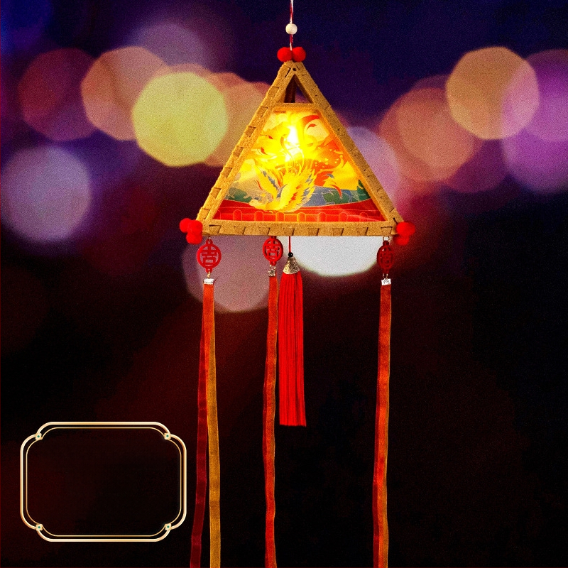 DIY τρίγωνος φανοστάτης με καρτούν-κινεζικό κλασικό στυλ και πάνελ απορρόφησης ήχου; κατασκευή μηχανική και χειροτεχνία