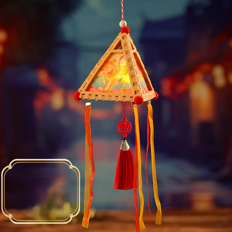 DIY τρίγωνος φανοστάτης με καρτούν-κινεζικό κλασικό στυλ και πάνελ απορρόφησης ήχου; κατασκευή μηχανική και χειροτεχνία