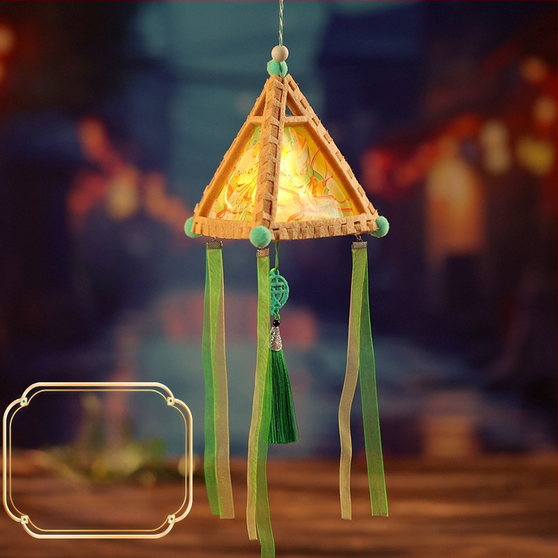 DIY τρίγωνος φανοστάτης με καρτούν-κινεζικό κλασικό στυλ και πάνελ απορρόφησης ήχου; κατασκευή μηχανική και χειροτεχνία