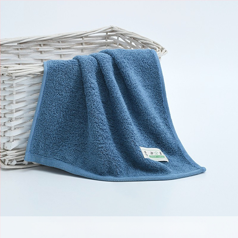 Παιδική τετράγωνη πετσέτα προσώπου από μπαμπού με κεντημένο λογότυπο, 60g, 32 νήματα, slub νήμα