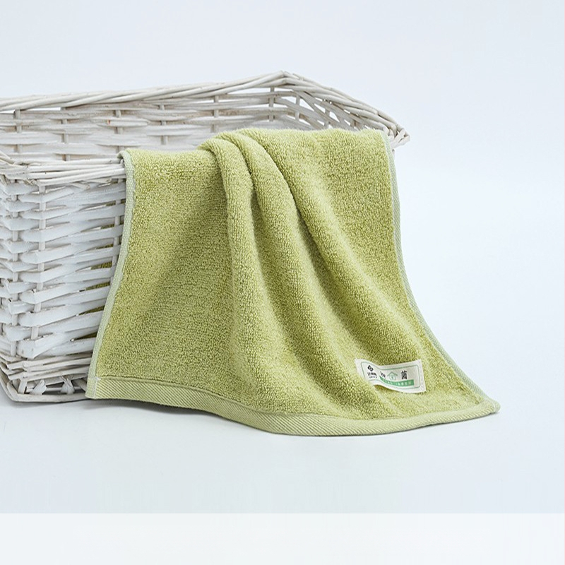 Παιδική τετράγωνη πετσέτα προσώπου από μπαμπού με κεντημένο λογότυπο, 60g, 32 νήματα, slub νήμα