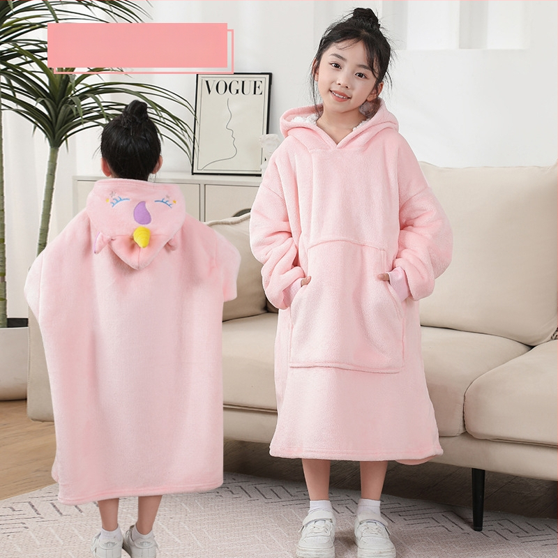 Gyerekek nappali köpeny pléd – téli vastag plüss, poliészter rost, 350 g, őszi-téli szezon, rajzfilm mintázat