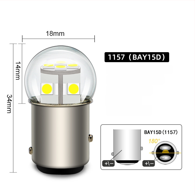 Auto LED svetlo pre smerovanie a cúvacie svetlo, 3030×12 LED, model 1156/1157, 12V, 6W, 6500K