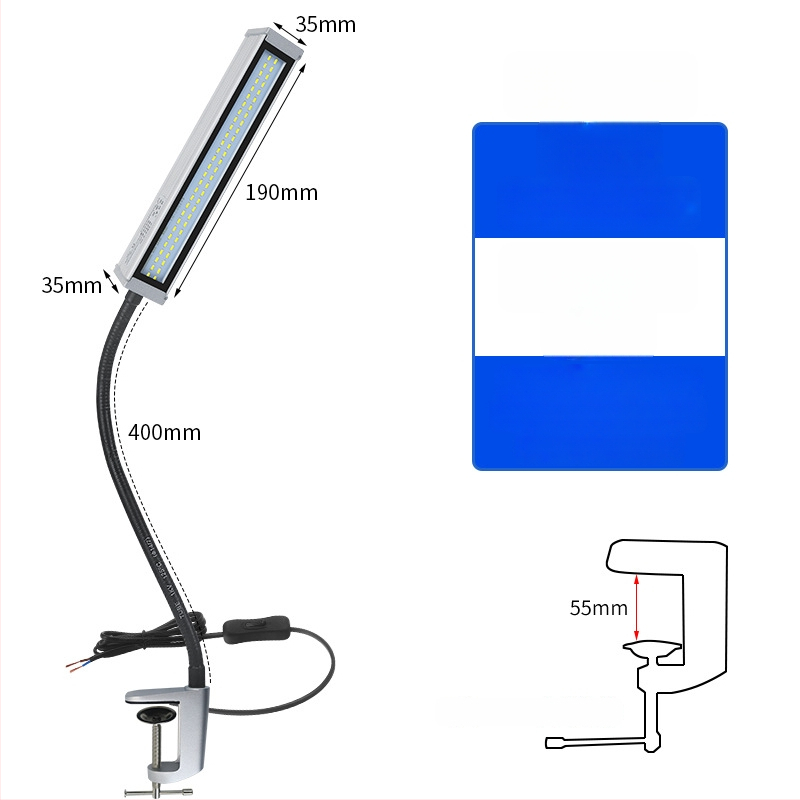 LED φως εργασίας για εργαλειομηχανές με μακρύ βραχίονα, αδιάβροχο, μαγνητική βάση, 220V/24V/36V
