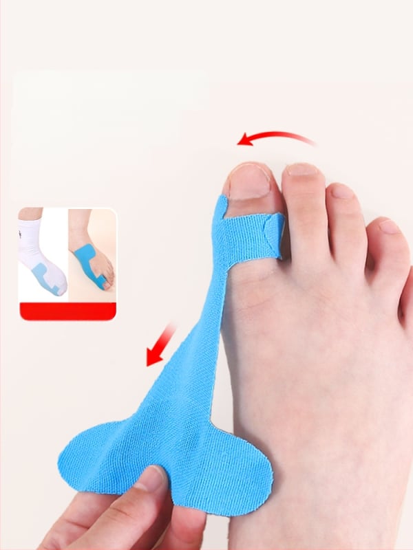 Detský korektor valgusu palca s elastickou páskou – bavlnená textúra, 30 kusov, pre deti, na behanie a basketbal