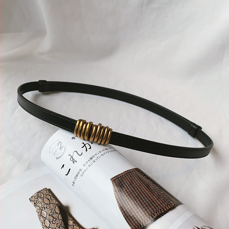 Ζώνη μέσης για φόρεμα με διπλό αγκράφα, PU δέρμα, αγκράφα από κράμα, πλάτος 2–4 εκ, ηλεκτροπλατίωση