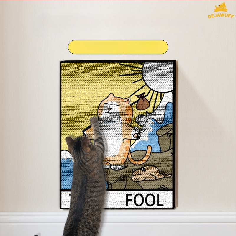 Πίνακας γρατσουνίσματος για γάτες, ξύλινος, απλός σχεδιασμός, 1 τεμάχιο, μάρκα Dejia wangfu