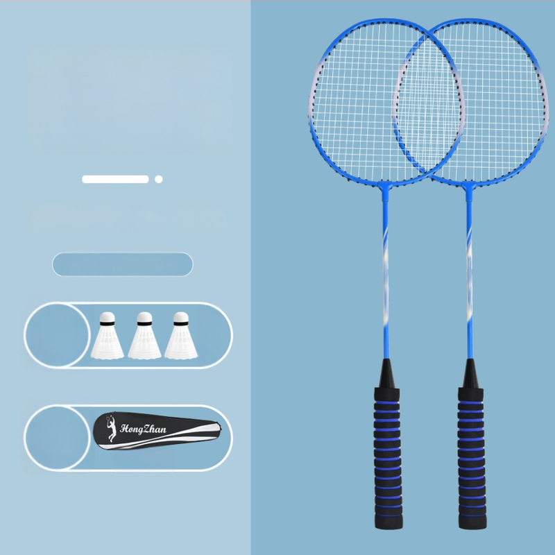Μπάντμιντον ρακέτα – βάρος 95–100 g, πλαίσιο από κράμα σιδήρου, μέτρια σκληρότητα, σετ 6 τεμαχίων