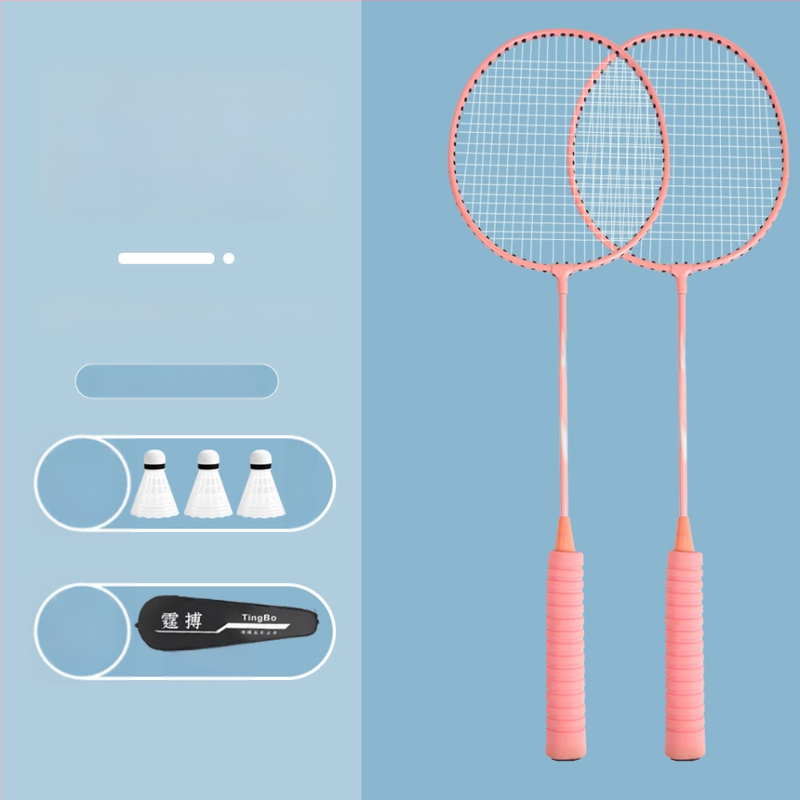 Μπάντμιντον ρακέτα – βάρος 95–100 g, πλαίσιο από κράμα σιδήρου, μέτρια σκληρότητα, σετ 6 τεμαχίων