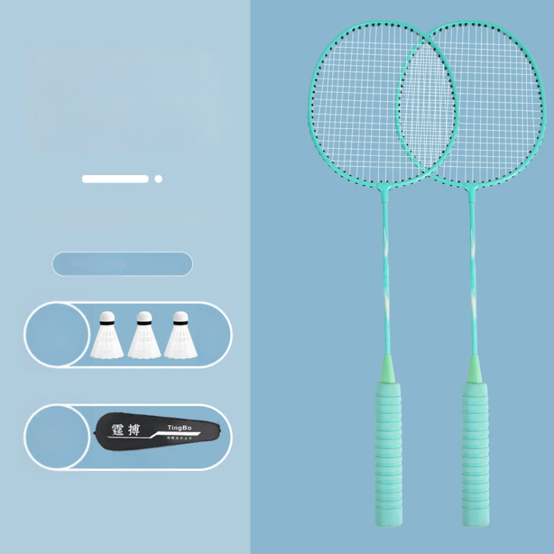 Μπάντμιντον ρακέτα – βάρος 95–100 g, πλαίσιο από κράμα σιδήρου, μέτρια σκληρότητα, σετ 6 τεμαχίων