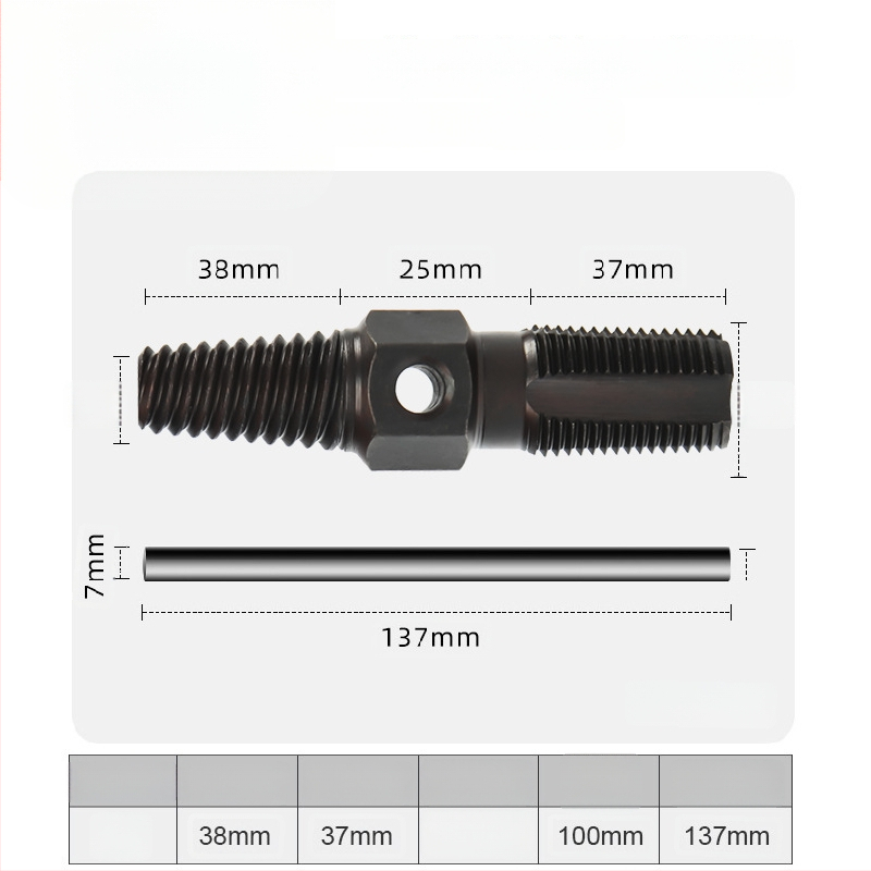 Csavarhúzó kivonó a csaptelekhez és csövekhez – szénacél vízvezeték-szerszám kopott vagy törött menetekhez