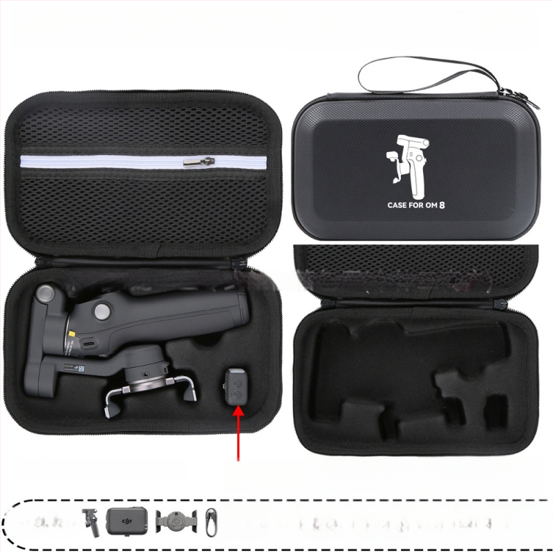 Твърд калъф за OM8 гимбал — PU материал, съвместим с OM8, Zero type марка, упълномощен частен бранд, фактура включена