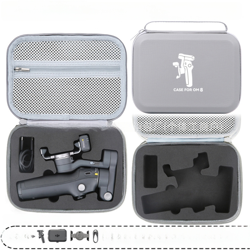 Твърд калъф за OM8 гимбал — PU материал, съвместим с OM8, Zero type марка, упълномощен частен бранд, фактура включена