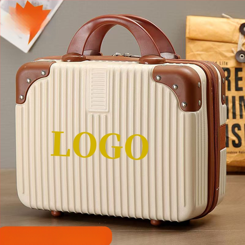 ABS sminktáska utazáshoz cipzárral, bővíthető, vízálló, 700 g, kézipoggyászhoz