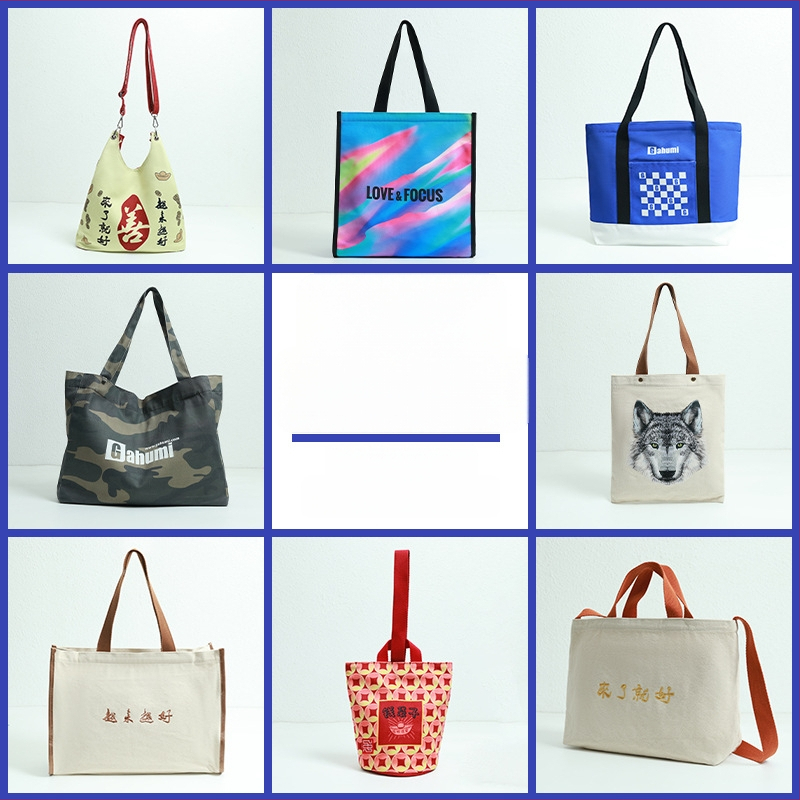 Geantă Tote din pânză patchwork — 20A pânză groasă, logo prin serigrafie, personalizabilă, buzunar interior cu fermoar, bază, stil geantă de mână