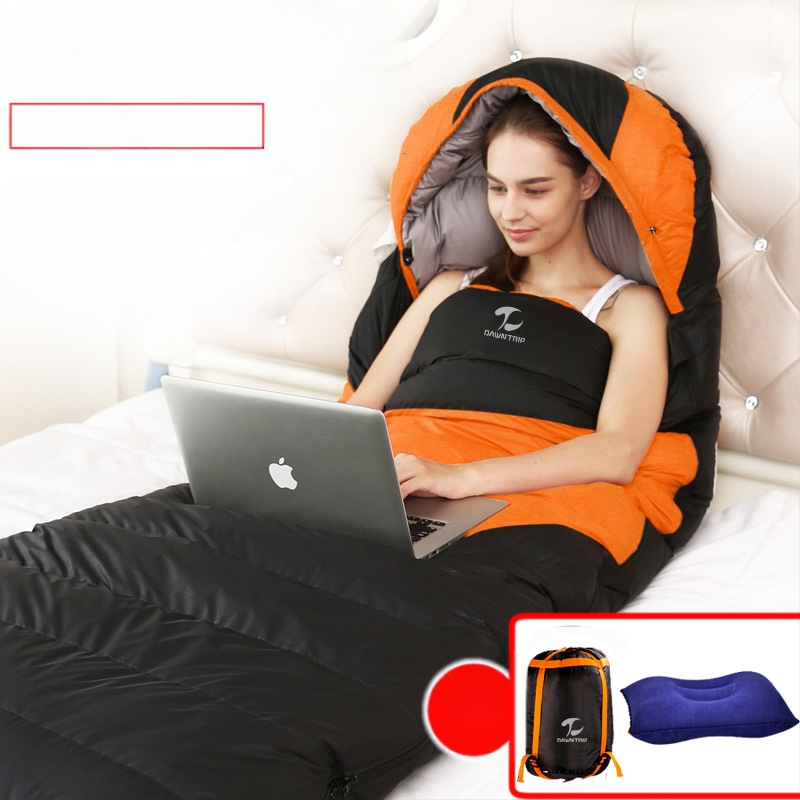 Υπνόσακος με τύπο φακέλου, γέμισμα από πούπουλο-βαμβάκι, επένδυση 210T pongee, ύφασμα 210T ripstop καρό