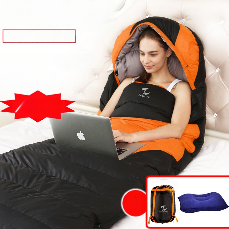 Υπνόσακος με τύπο φακέλου, γέμισμα από πούπουλο-βαμβάκι, επένδυση 210T pongee, ύφασμα 210T ripstop καρό