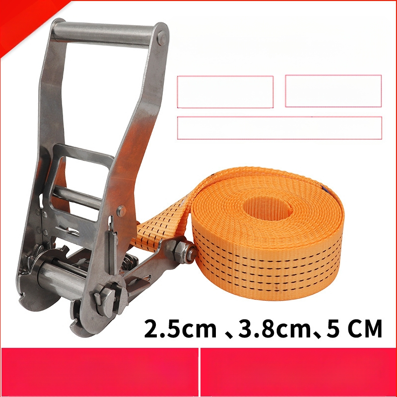 Trump 304 rozsdamentes acélból készült feszítő horog nélkül rakományhevederhez, körkörös rögzítésre alkalmas