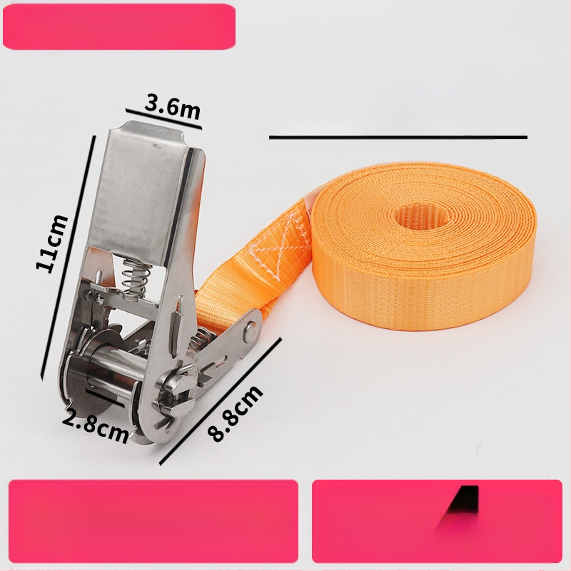 Trump 304 rozsdamentes acélból készült feszítő horog nélkül rakományhevederhez, körkörös rögzítésre alkalmas