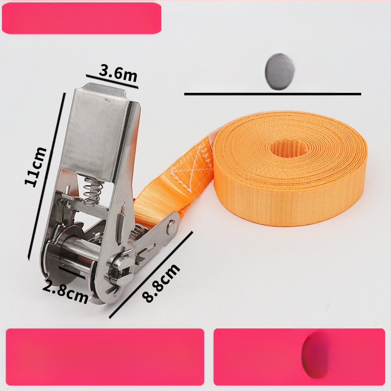 Trump 304 rozsdamentes acélból készült feszítő horog nélkül rakományhevederhez, körkörös rögzítésre alkalmas