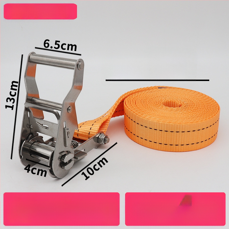 Trump 304 rozsdamentes acélból készült feszítő horog nélkül rakományhevederhez, körkörös rögzítésre alkalmas