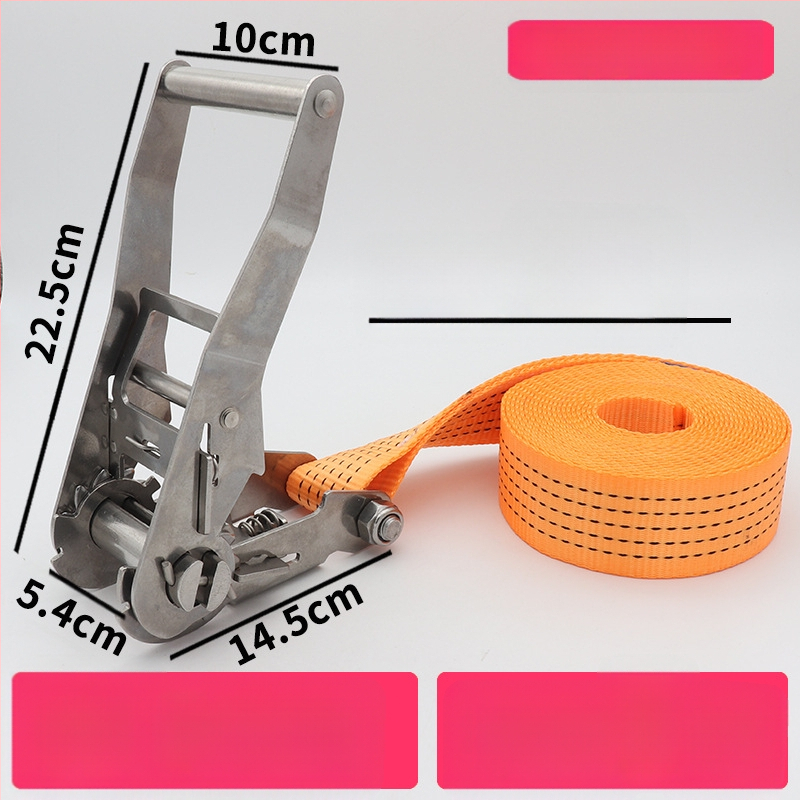 Trump 304 rozsdamentes acélból készült feszítő horog nélkül rakományhevederhez, körkörös rögzítésre alkalmas