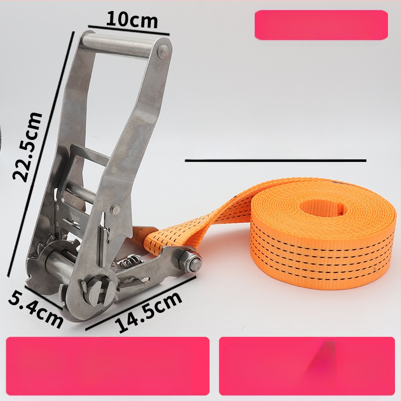 Trump 304 rozsdamentes acélból készült feszítő horog nélkül rakományhevederhez, körkörös rögzítésre alkalmas