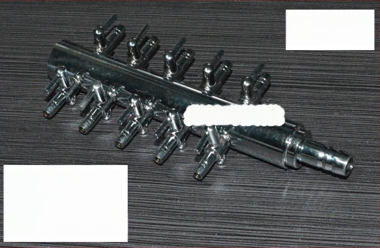 Rozsdamentes acél akváriumi oxigéncső osztó, szelep és levegőpumpa szabályozó