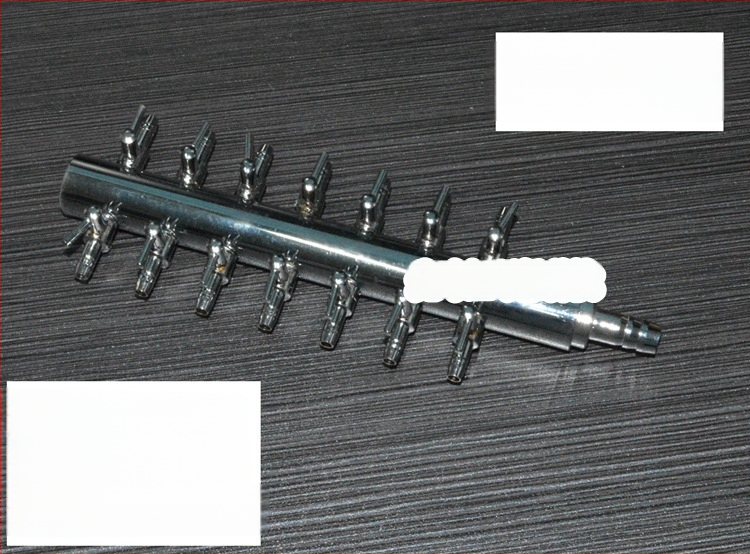 Rozsdamentes acél akváriumi oxigéncső osztó, szelep és levegőpumpa szabályozó