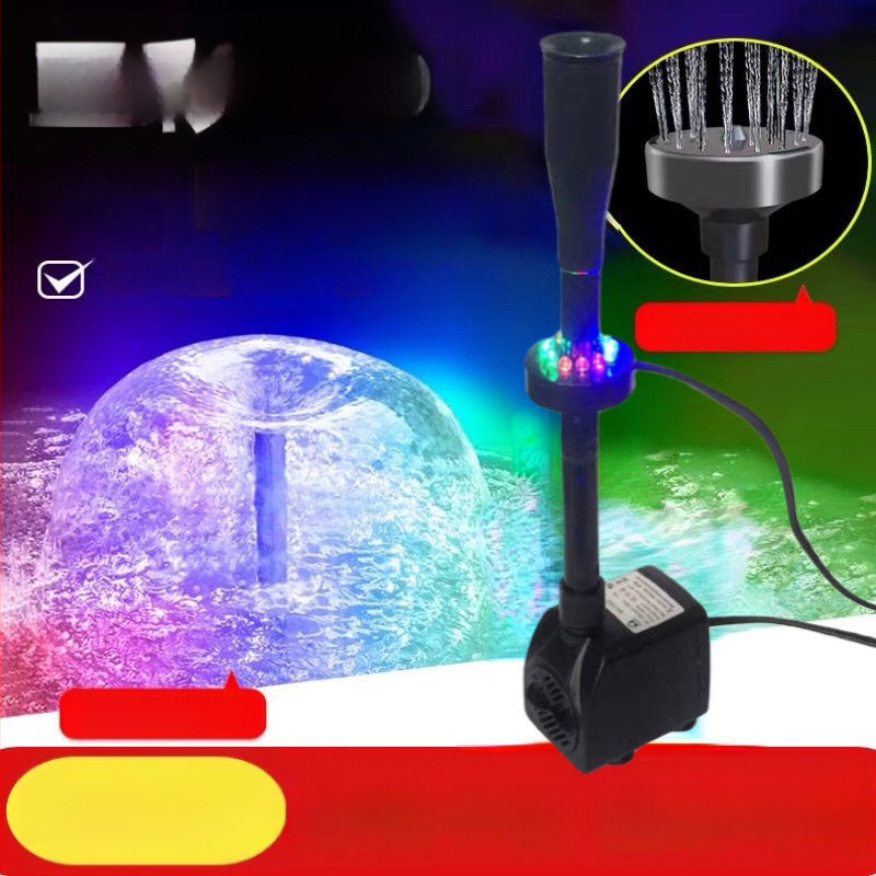 Φονταν με ροκ-κραν λιβάδα με ακροφύσιο μανιταριού για μικρό ενυδρείο με LED φως — Υλικό: Χρώμιο-Ζιρκόνιο-Χαλκός; Μάρκα: Άλλο