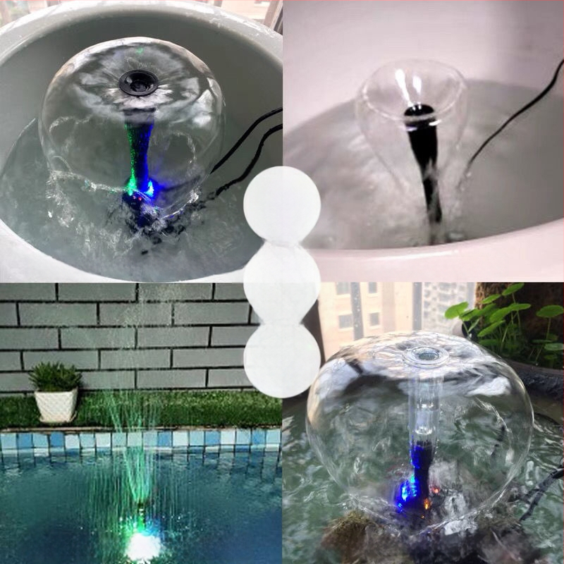 Φονταν με ροκ-κραν λιβάδα με ακροφύσιο μανιταριού για μικρό ενυδρείο με LED φως — Υλικό: Χρώμιο-Ζιρκόνιο-Χαλκός; Μάρκα: Άλλο