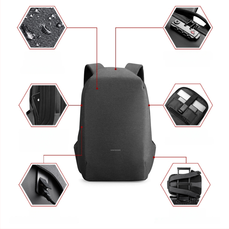 Unisex cestovný batoh, nepremokavý, objem 20-35 L, pre 15 palcový notebook, polyester