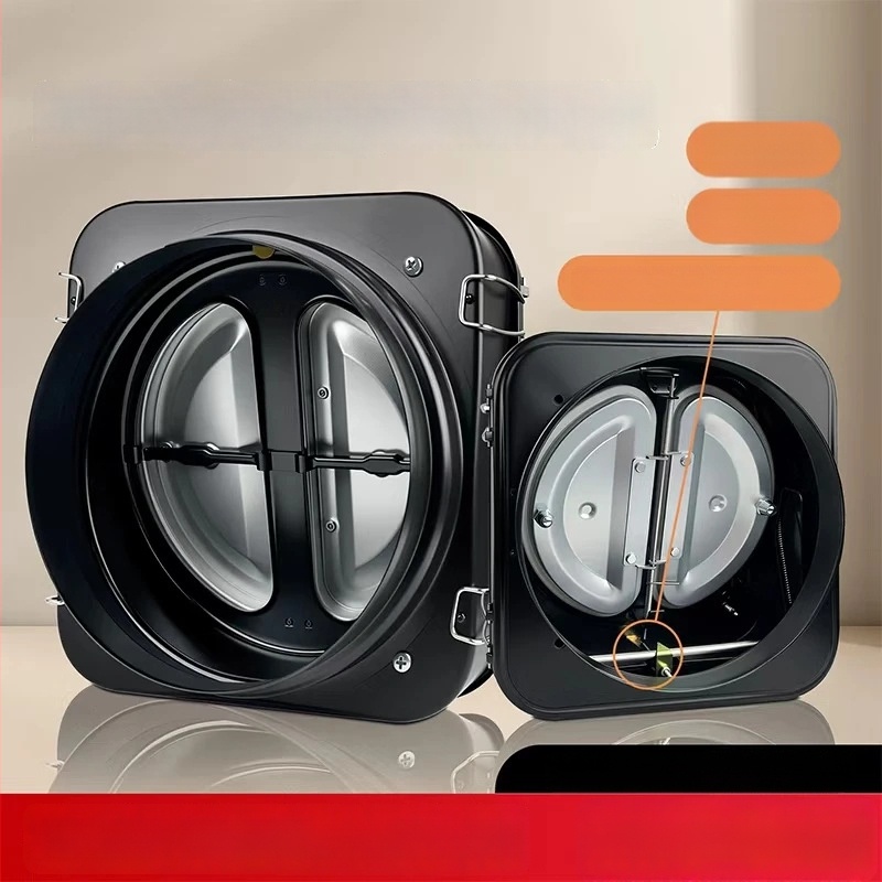 Fotile-compatible μονόδρομη βαλβίδα ελέγχου καπνού για κουζίνα, πυροπροστατευτική, από ανθρακούχο χάλυβα, ελαφρύς πολυτελής σχεδιασμός