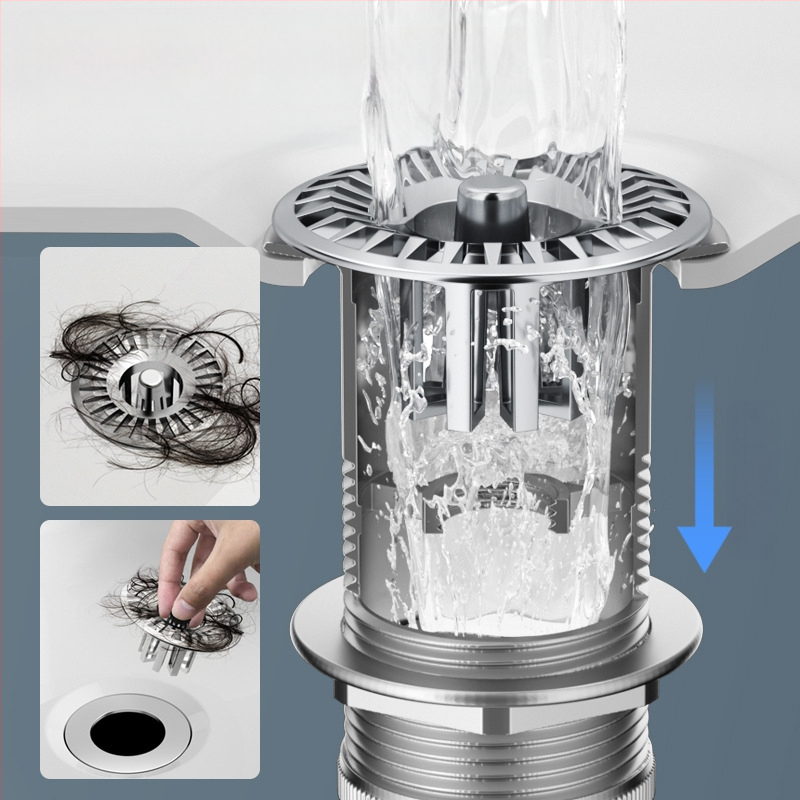 Φίλτρο αποχέτευσης – Πολυχρηστικό πλέγμα κατά του φράγματος για δάπεδο αποχέτευσης, νιπτήρα ρούχων και νιπτήρα; Υλικό ABS; Σύγχρονος μινιμαλιστικός σχεδιασμός