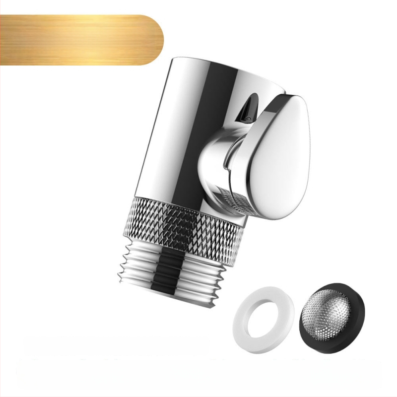 Κεφαλή ντους από χαλκό με βαλβίδα ελέγχου ροής, σωλήνας ψεκασμού κατά του στριψίματος, αντοχή σε πίεση και θερμοκρασία, βαλβίδα ασφαλείας με κουμπί διακοπής νερού, ολόκληρη από χαλκό