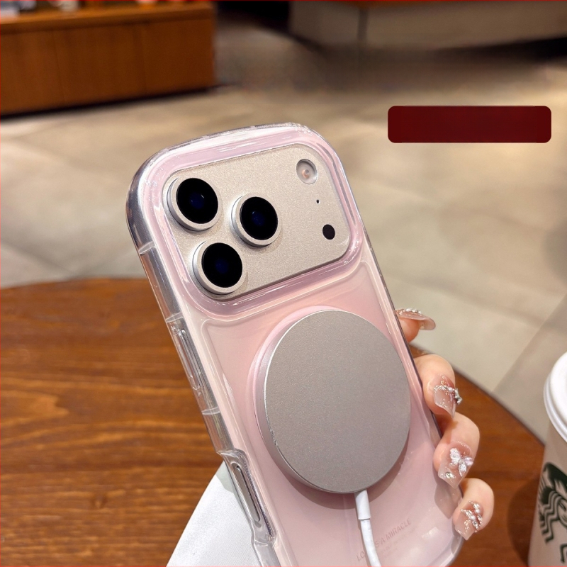 Kućište za iPhone 17 Pro Max s ružičastim gradijentom i zračnim jastukom za zaštitu od padova